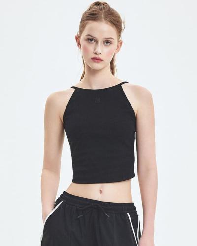 Ribbed halter cami top